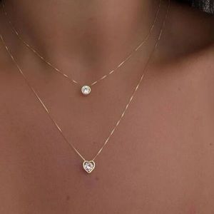 Double heart necklace